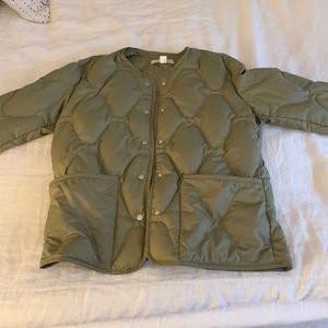 Outerknown Women’s Quilted Green Jacket Size S Like New